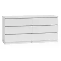 Top E Shop Topeshop M6 140 BIEL 2X3, Weiß, 6 Schublade(n), Partikelbord, Einfarbig, Modern, Partikelbord