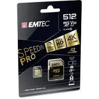 Emtec ECMSDM512GXC10SP, 512 GB, MicroSDXC, Klasse 10, UHS-I, 100 MB/s, 95 MB/s