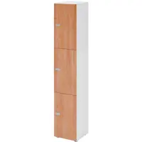 Hammerbacher -Schliessfachschrank 6OH Weiss/Nuss,3xZS-V264L3/W/N/ZS