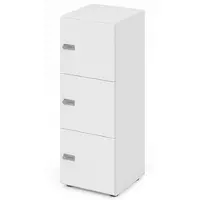 Hammerbacher Schließfachschrank 234L3, weiß, 3 Fächer, Holz, 40 x 110cm, mit Zahlenschloss