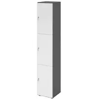 Hammerbacher -Schliessfachschrank 6OH Graphit/Weiss,3xDS-V264L3/G/W/DS