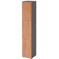 Hammerbacher -Schliessfachschrank 6OH Graphit/Nuss,3xZS-V264L3/G/N/ZS