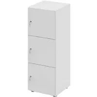 Hammerbacher -Schliessfachschrank 3OH Weiss/Grau,3xDS-V234L3/W/5/DS