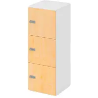 Hammerbacher -Schliessfachschrank 3OH Weiss/Ahorn,3xZS-V234L3/W/3/ZS