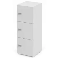 Hammerbacher -Schliessfachschrank 3OH Weiss/Grau,3xZS-V234L3/W/5/ZS