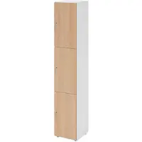 Hammerbacher -Schliessfachschrank 6OH Weiss/Eiche,3xDS-V264L3/W/E/DS