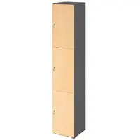 Hammerbacher -Schliessfachschrank 6OH Graphit/Ahorn,3xDS-V264L3/G/3/DS