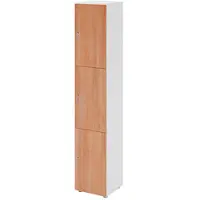 Hammerbacher -Schliessfachschrank 6OH Weiss/Nuss,3xDS-V264L3/W/N/DS