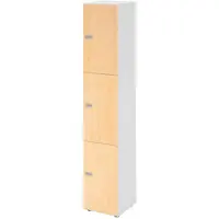 Hammerbacher -Schliessfachschrank 6OH Weiss/Ahorn,3xZS-V264L3/W/3/ZS