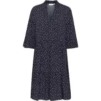 Saint tropez Blusenkleid "EdaSZ Dress" Sommerkleid, Tunikakleid mit Volant und 3/4 Ärmel