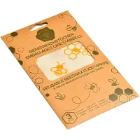 Bee's Wax Frischhaltefolie Wrap Honigwabe Design Gelb (3-Stück)