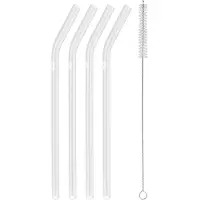 Zwilling - Sorrento Gebogene Glasstrohhalme - 4er-Set