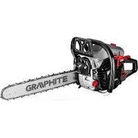 MPM Benzin Kettensäge 2kW 2.7PS, 18" Schiene, 52cm3 Hubraum, 2-Takt-Verbrennungsmotor, 45cm Stange, automatischer Saugschalter, Tankinhalt 550 cm³, Gewicht 5,53 kg