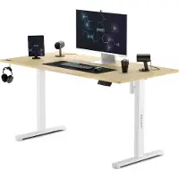 Sense7 NOJO Computertisch Gamingtisch Schreibtisch, 140x70 cm, elektrische Höhenverstellung, Memory-Funktion, Kopfhörerhalter, Kabelorganisator XXL PC
