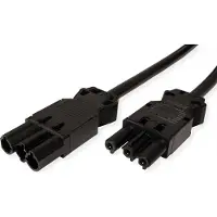 Bachmann Geräteverlängerung GST18-3 Stecker/Kupplung, Halogenfrei, schwarz, 0,3 m