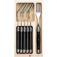 Laguiole Gabeln Premium Line Zwart (6-teilig)