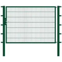 GAH Alberts Alberts 647698 Einzeltor Flexo mit Zubehör, grün, Breite 200 cm, Höhe 140 cm