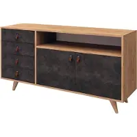 Skye Decor , Pagina, Konsole, Eiche, 100 % MELAMINBESCHICHTETE SPANPLATTEN, 140 x 40 x 86 cm