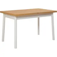 Skye Decor , Oliver Open - Karina White, Ausziehbarer Esstisch, Weiß, 100 % MELAMINBESCHICHTETE SPANPLATTEN, 120 x 75 x 77 cm