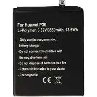 AccuCell Akku passend für Huawei P30 Li-Polymer, 3,82V, 3550mAh, 13,6Wh, built-in, ohne Werkzeug