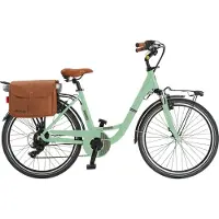 Venice - I Love Italy Elektro-Citybike MONOTUBO CLASSIC Lady 26 Zoll, VERDE GIULIETTA