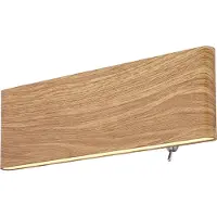 Globo Design-Wandleuchte Siegfried S Holz mit Schalter