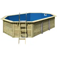 Karibu Holzpool Modell X4 Pool aus Holz, Natur