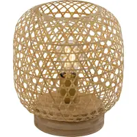 Globo Lighting Tischleuchte Bambus naturfarben, 1x E27