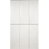 Ebuy24 Nevada Mehrzweckschrank 6-türig Weiß, B/H/T ca. 111/191/34 cm