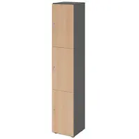 Hammerbacher -Schliessfachschrank 6OH Graphit/Eiche,3xDS-V264L3/G/E/DS