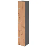 Hammerbacher -Schliessfachschrank 6OH Graphit/Ast.,3xZS-V264L3/G/R/ZS