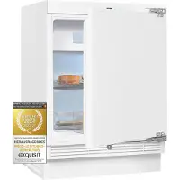 Exquisit Unterbau-Kühlschrank UKS130-4-FE-010D | 121 l Nutzinhalt | Weiß