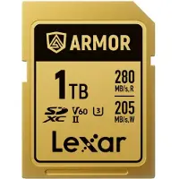Lexar SDXC Pro Gold Series ARMOR UHS-II 1TB V60 IP68 Edelstahl R280/W210 Karte