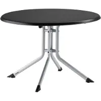 Kettler Boulevard Kettalux-Plus Klapptisch Ø115 cm Silber/anthrazit