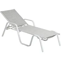 Kettler Basic Plus Gartenliege verstellbar Aluminium/Outdoorgewebe Hellgrau 0301214-5200