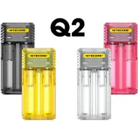 Nitecore Q2 2-Schacht-Ladegerät für Li-Ion/IMR Akkus pink