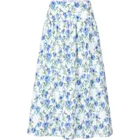 Rich & royal Printed Cotton Midi Skirt Palace Blue Größe: 40 | Midiröcke Outlet | Damen | Blau