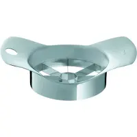 Rösle Obstschneider RÖSLE, silber (edelstahlfarben), L:15,8cm Ø:9,2cm, Edelstahl 18/10, Küchenschneider, Obstschneider, Apfel- und Birnenteile, hochwertige Klingen, mit Schutzdeckel