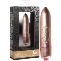 Rocks-Off RO-80mm - kleiner Lippenstift-Vibrator (7 Rhythmen) - Gold
