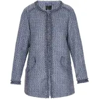 Dreimaster Women Coat in navy glitter | Gr.: XL