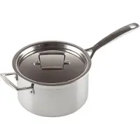 Le Creuset 3-ply Stielkasserolle mit Deckel, 20 cm, 3,8L