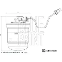 Blue Print Kraftstofffilter ADBP230037 für FORD Focus Mk4 Turnier (HP) Leitungsfilter