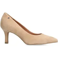 No Stress Beigefarbene Veloursleder-Pumps | Größe 37