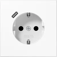 JUNG SCHUKOsteckdose m.USB Typ C LS1520-18CWW