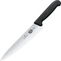 Victorinox Kochmesser Fibrox 5.2033.25, mit Kunststoffgriff, Edelstahl, Klingenlänge 25 cm