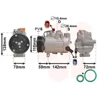VAN WEZEL Kompressor, Klimaanlage *** IR PLUS *** 0300K411