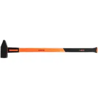 GRUPA TOPEX Schreinerhammer, Glasfaserstiel, ergonomisch gummierter Griff, geschmiedeter Schaft, geschliffen, induktiv gehärtet, GS- und Rheinland-Zertifikate, DIN 1193 (3 kg)