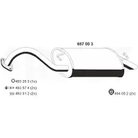 ERNST Endschalldämpfer 687003 für TOYOTA