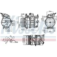 Nissens Kompressor, Klimaanlage ** FIRST FIT ** 891106