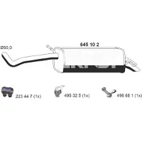 ERNST 645102 Endschalldämpfer für VW POLO (9N) Auspuff